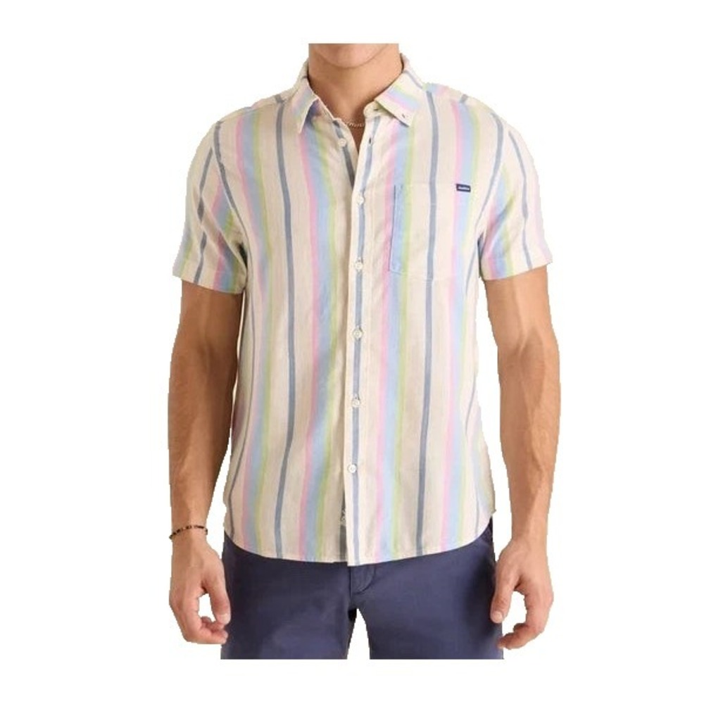 Chubbies The Soft Serve Friday Shirt Mens Medium Multicolor Resort Weave